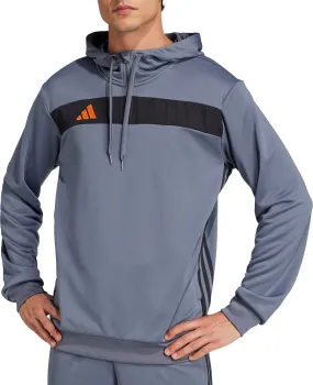 Travel Outfit Active Wearable adidas Tiro 25 Essentials Half Zip Hooded Long Sleeve Mens Training Top - Grey
