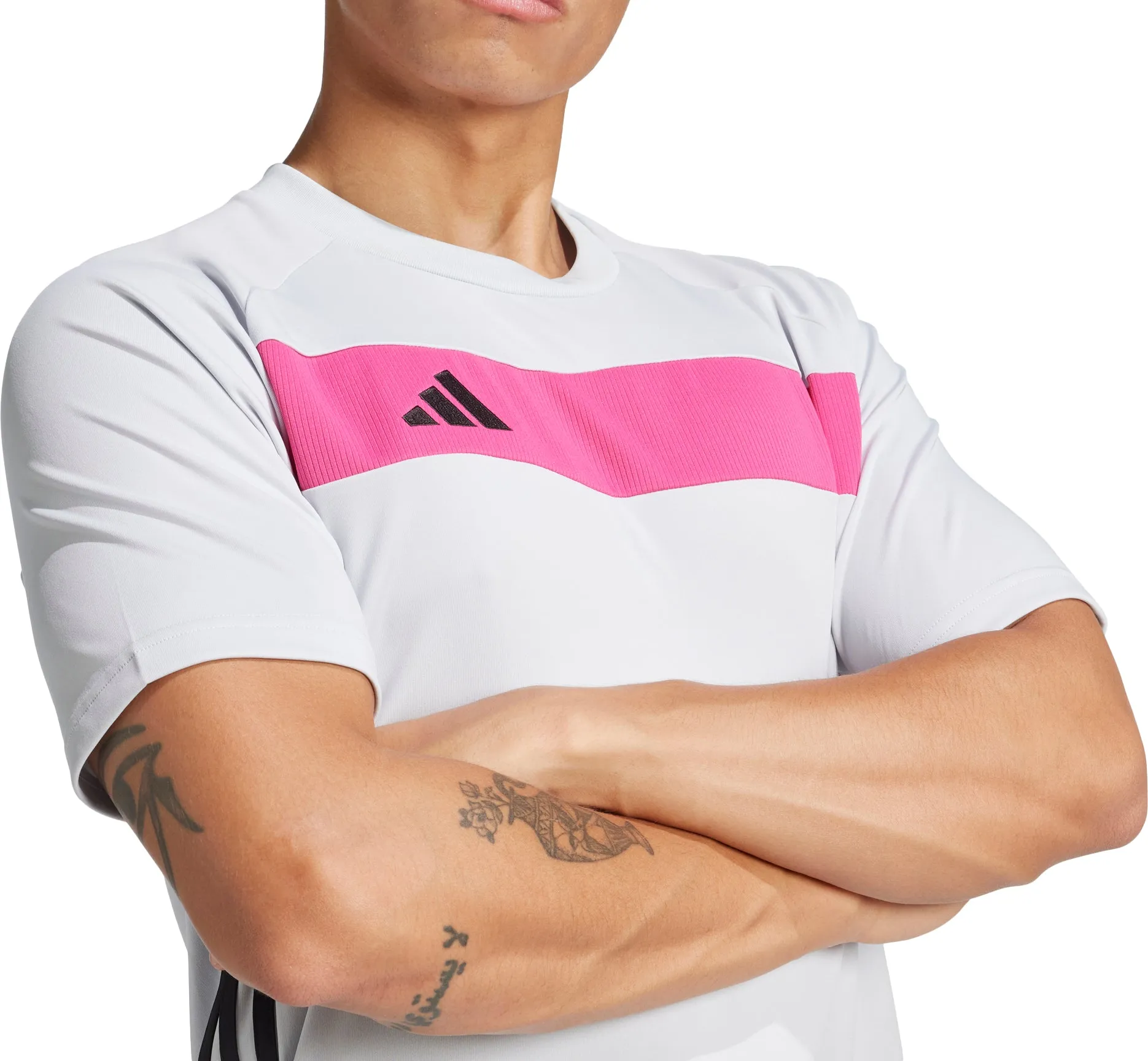 adidas Tiro 25 Essentials Short Sleeve Mens Training Top - White Simple Look Basic Top