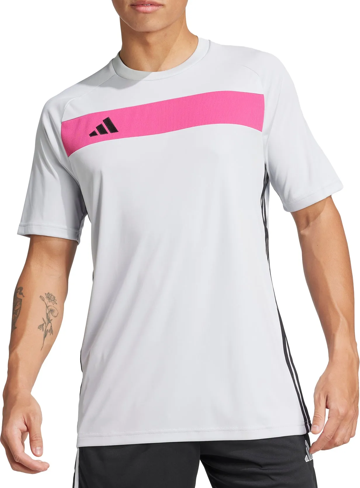 adidas Tiro 25 Essentials Short Sleeve Mens Training Top - White Outdoor Light Smart Design