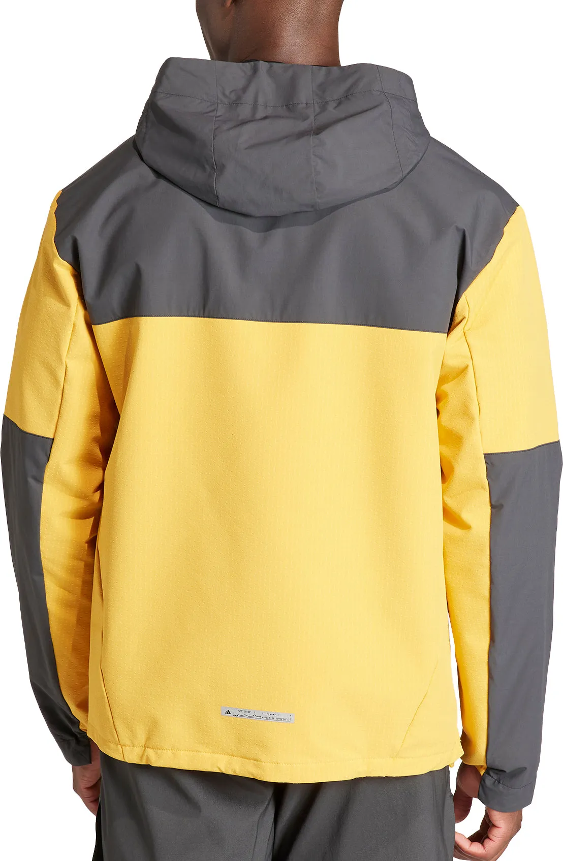 adidas Ultimate Conquer The Elements COLD.RDY Mens Running Jacket - Yellow NonBulky Midweight Build