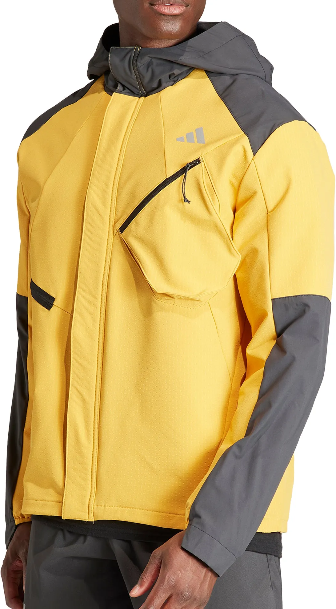 adidas Ultimate Conquer The Elements COLD.RDY Mens Running Jacket - Yellow Snow Weather