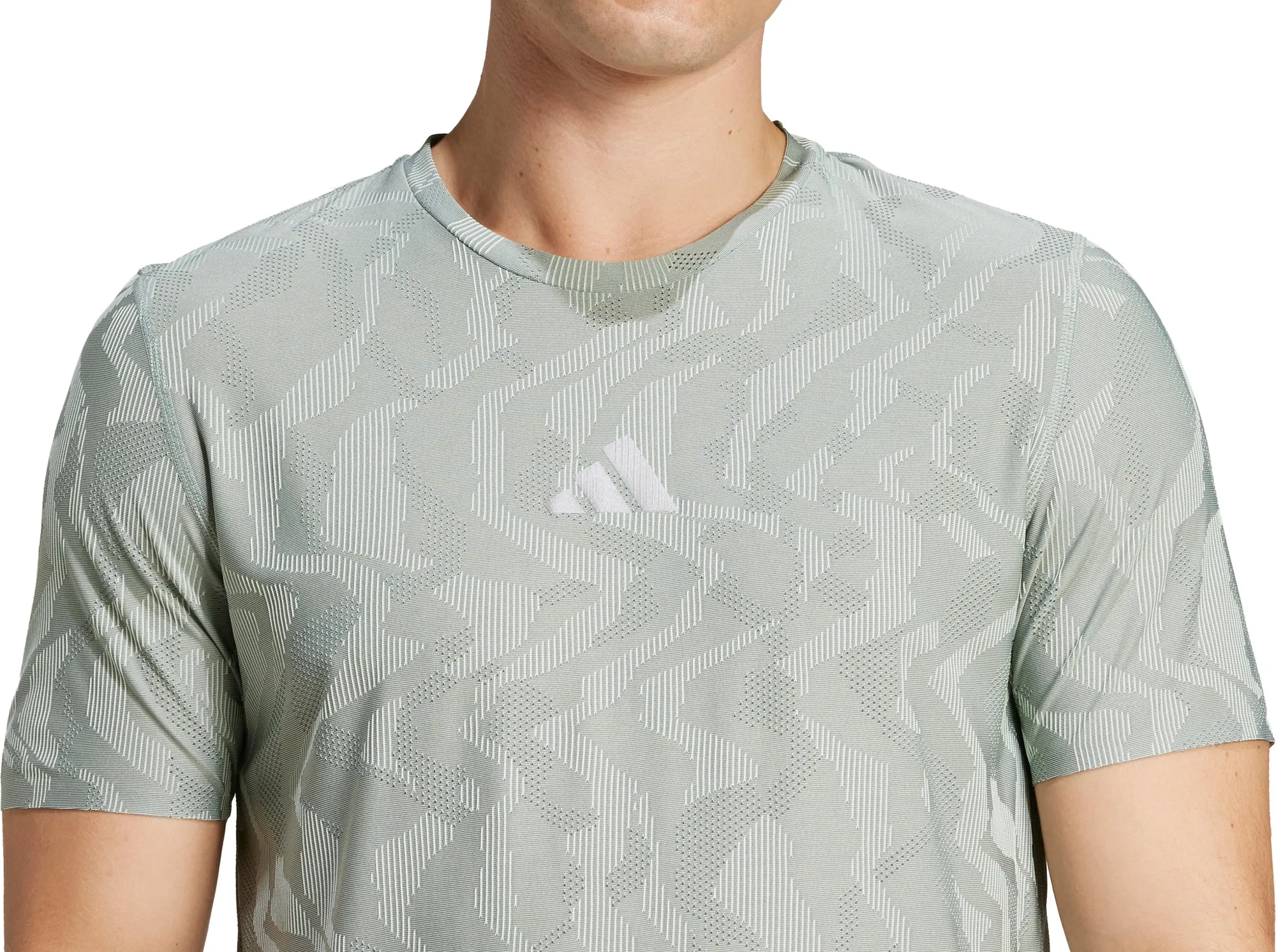 adidas Ultimate Engineered ClimaCool  Short Sleeve Mens Running Top - Green Smart Comfort