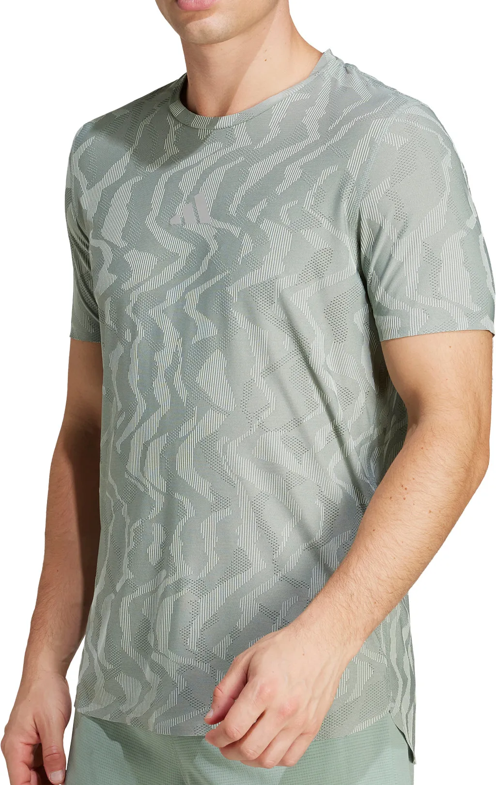 Comfy Comfort adidas Ultimate Engineered ClimaCool  Short Sleeve Mens Running Top - Green