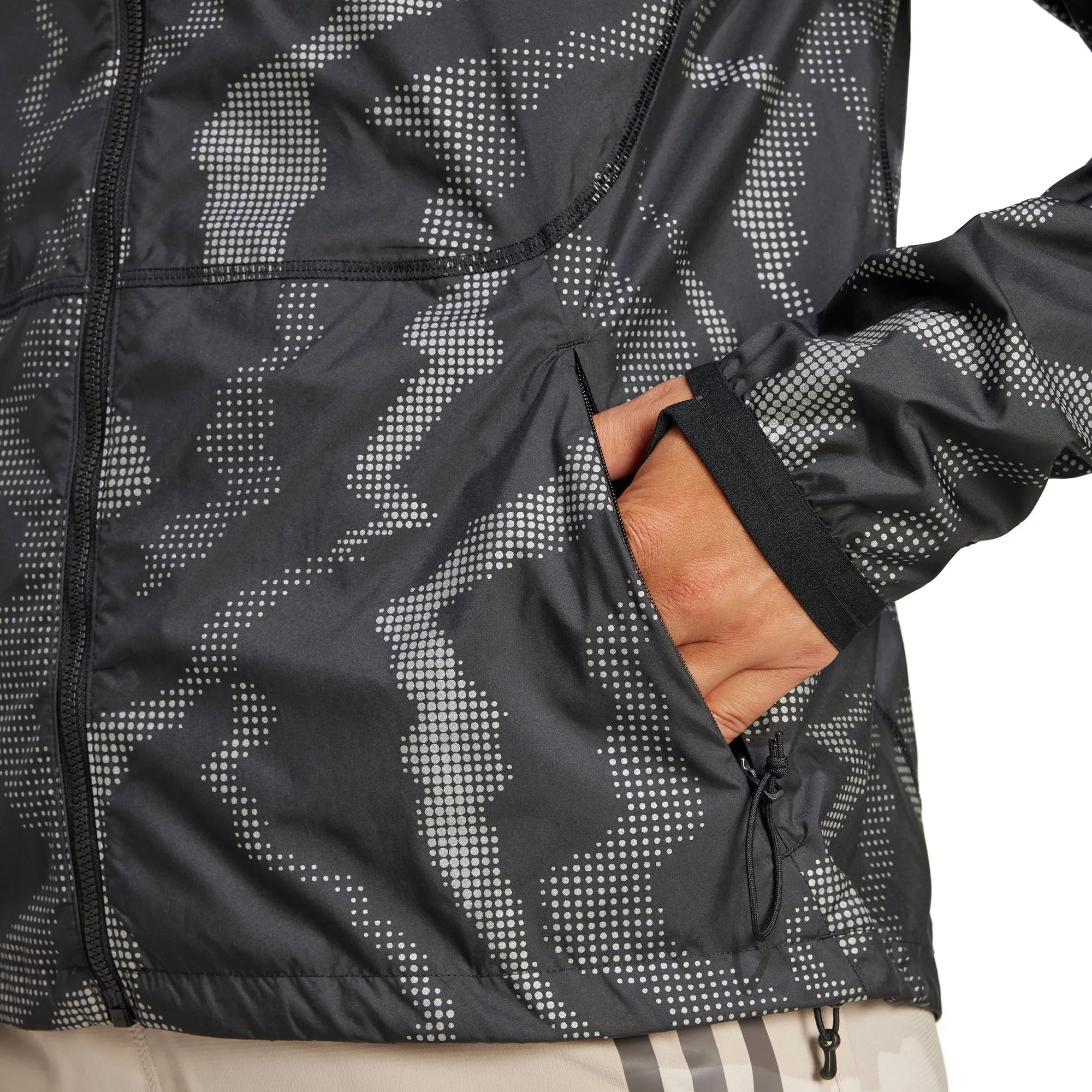 Convertible Design adidas Ultimate WIND.RDY Womens Running Jacket - Black