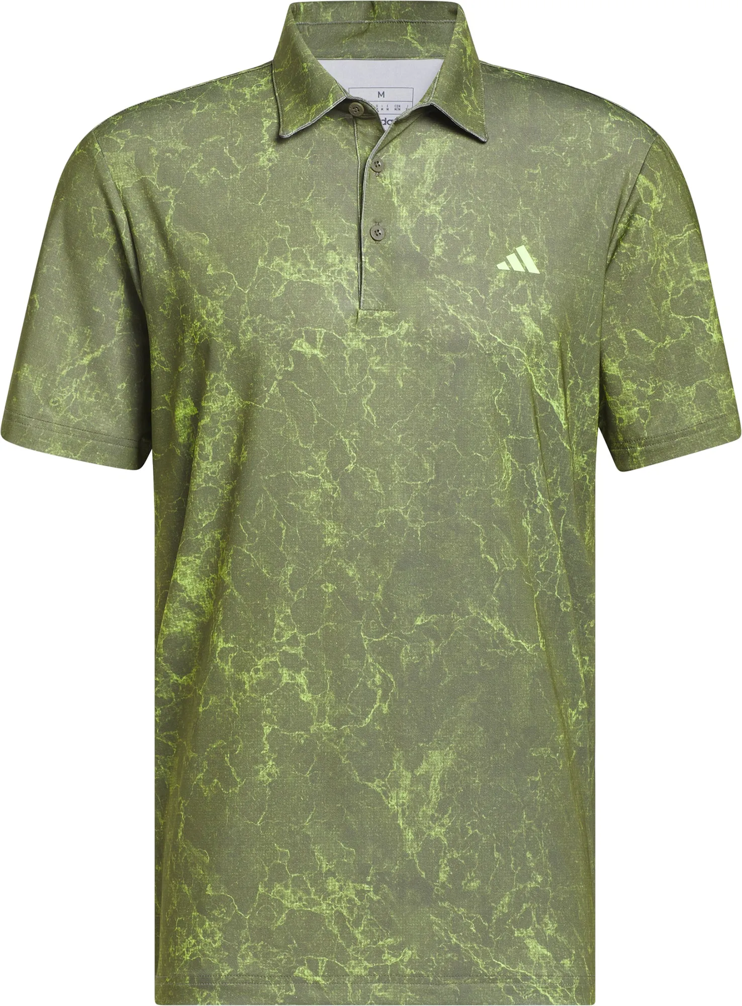 adidas Ultimate365 Printed Short Sleeve Mens Polo Shirt - Green Urban Smart Casual Everyday