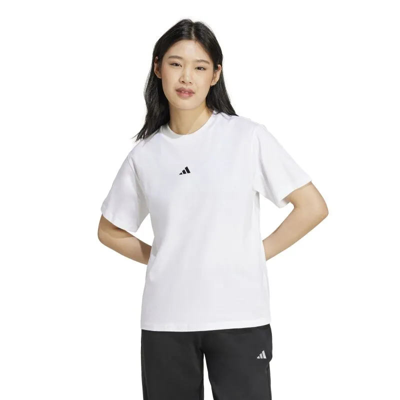 UltraSoftBrushedInterior Smooth Neckline Adidas Womens Essentials Small Logo Tee