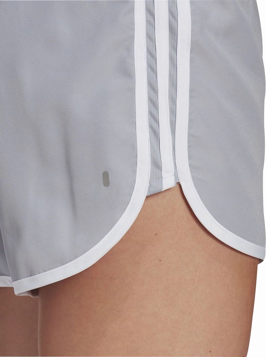 adidas 3 Inch Marathon 20 Womens Running Shorts - Grey sweater Sweat Resistant Fabric