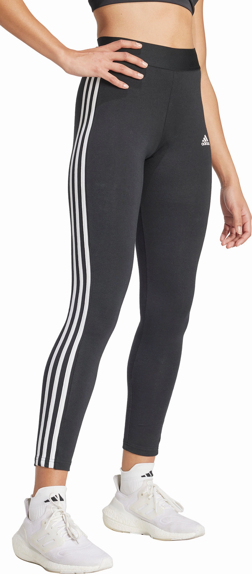Camping Gear For Adults Casual Stretch Fit adidas 3 Stripes Womens Long Training Tights - Black