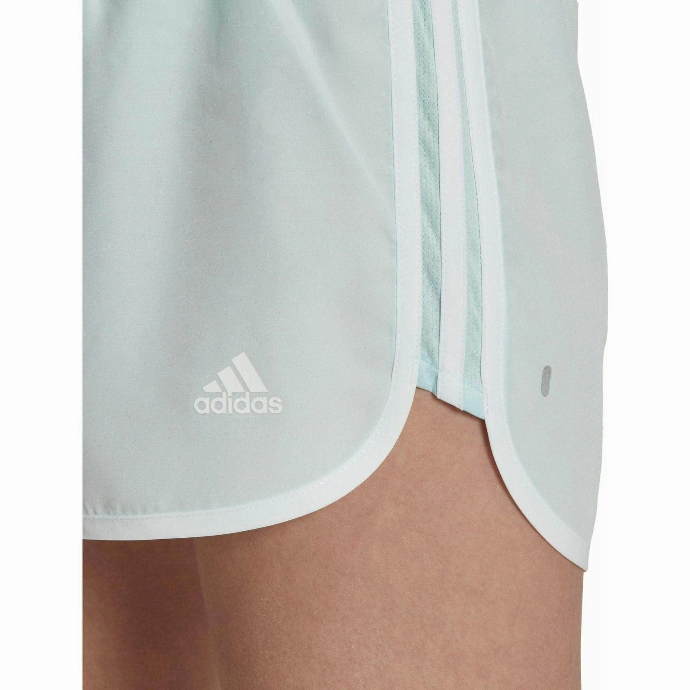 adidas 4 Inch Marathon 20 Womens Running Shorts - Blue Easy Care Material sequined details