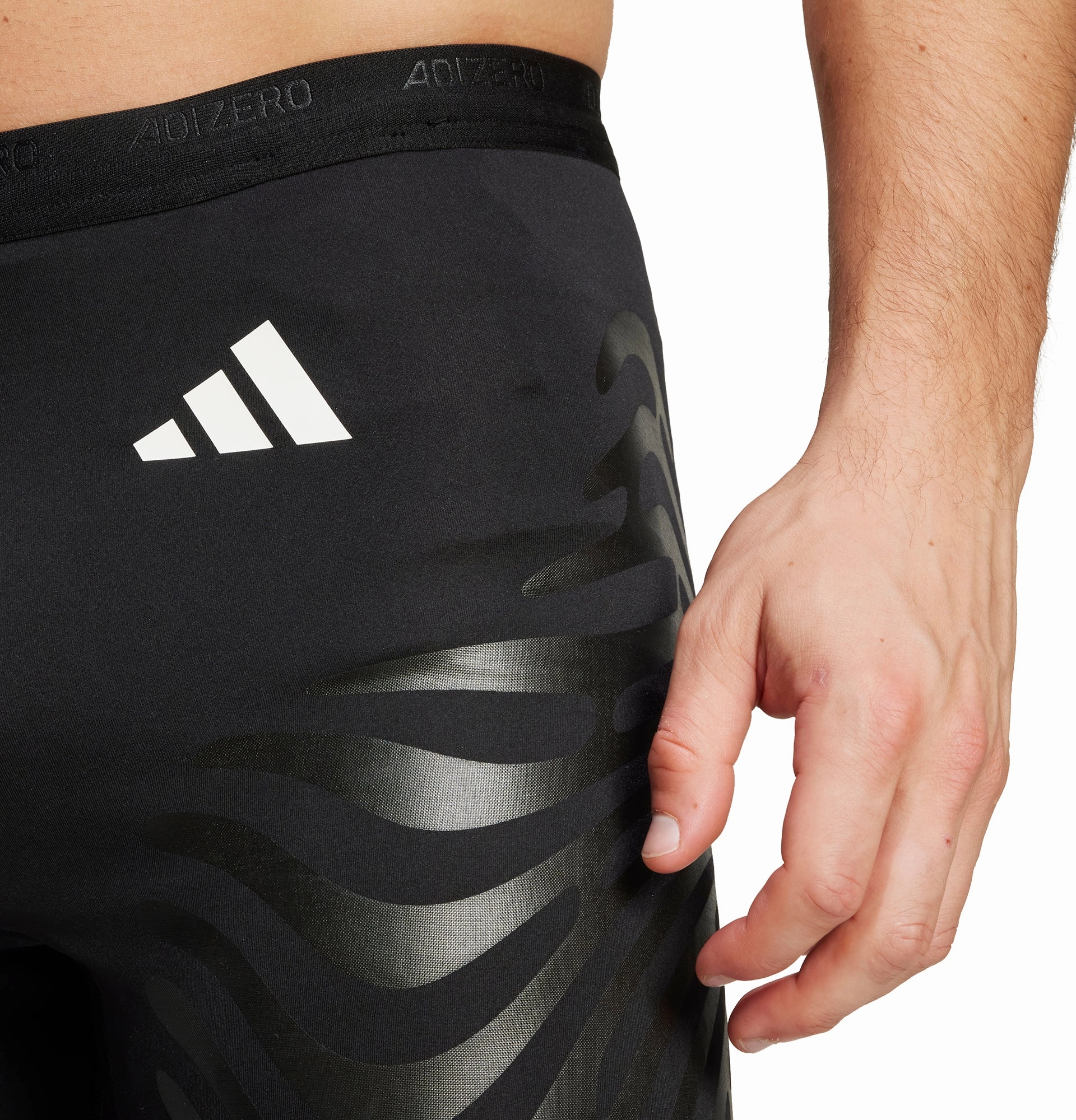 Breeze Friendly sports industry adidas Adizero Control Mens Short Running Tights - Black