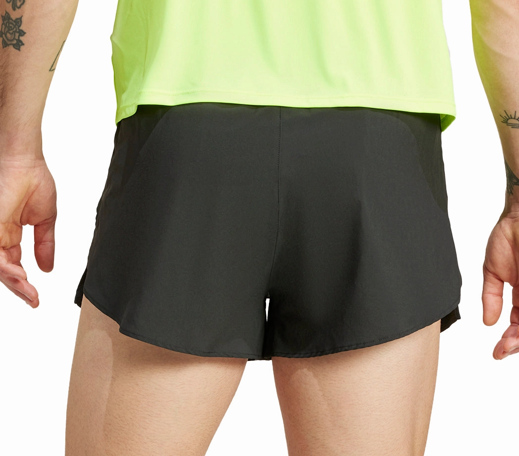 shrink-resistant Artisanal adidas Adizero Essentials Mens Split Running Shorts - Black