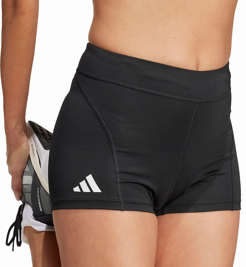 Fitness Ready Breathable Mesh Panels adidas Adizero Essentials Womens Short Running Tights - Black