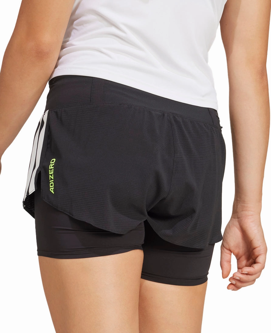 Outdoor Layer adidas Adizero Gel Pocket 2 In 1 Womens Running Shorts - Black
