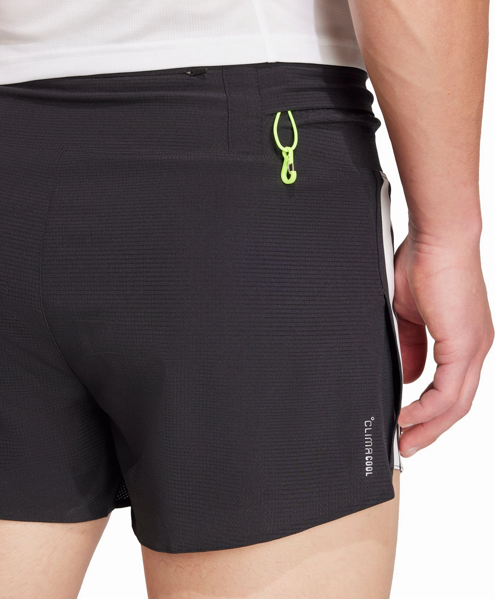 adidas Adizero Gel Pocket 3 Inch Mens Running Shorts - Black High Durability Blend WindResistantWeave