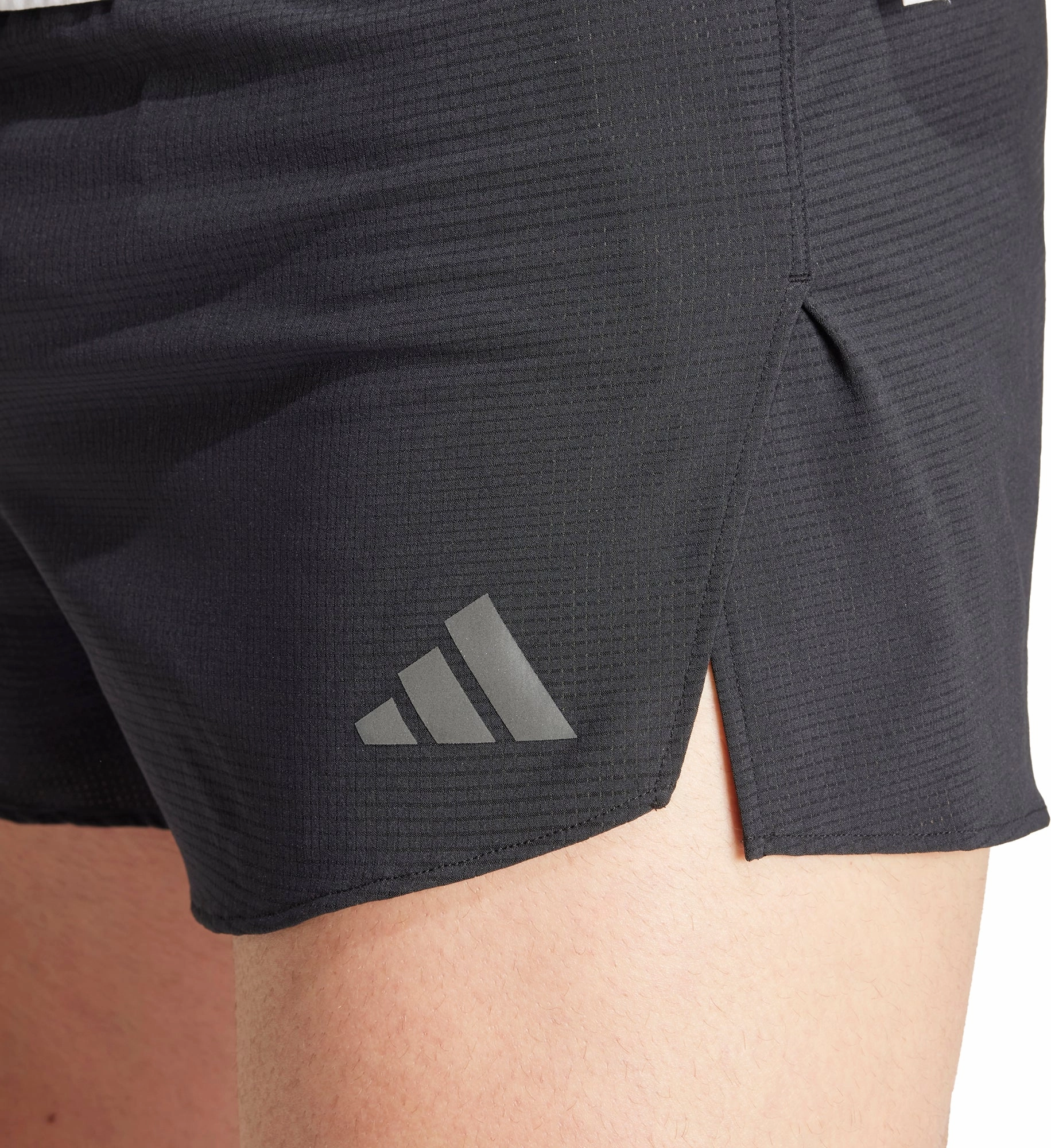 Water - repellent adidas Adizero Mens Running Shorts - Black