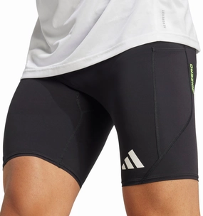 adidas Adizero Mens Short Running Tights - Black Sport Ready