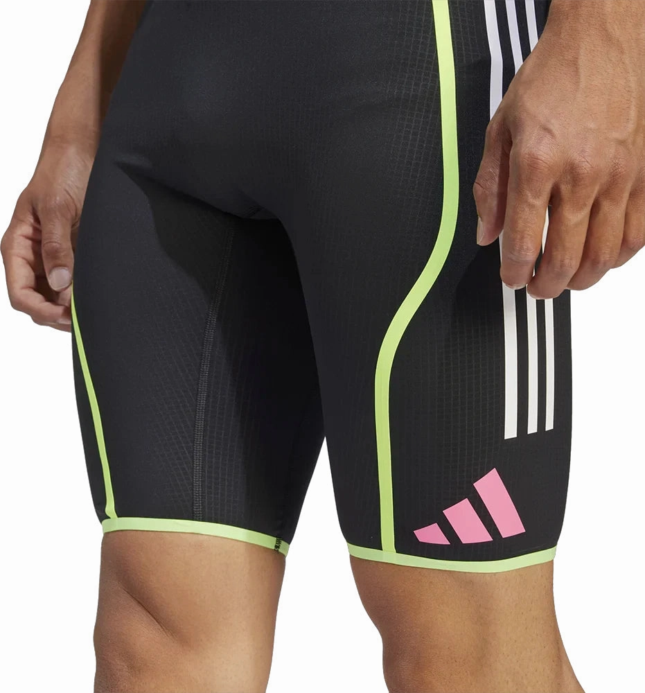 Non See Beginner Level Active Essential adidas Adizero Promo Mens Short Running Tights - Black