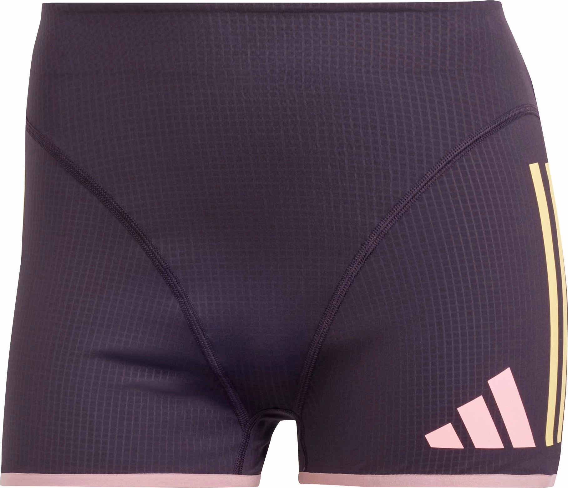 adidas Adizero Promo Womens Short Running Tights - Purple UPF Protection No Ride Up