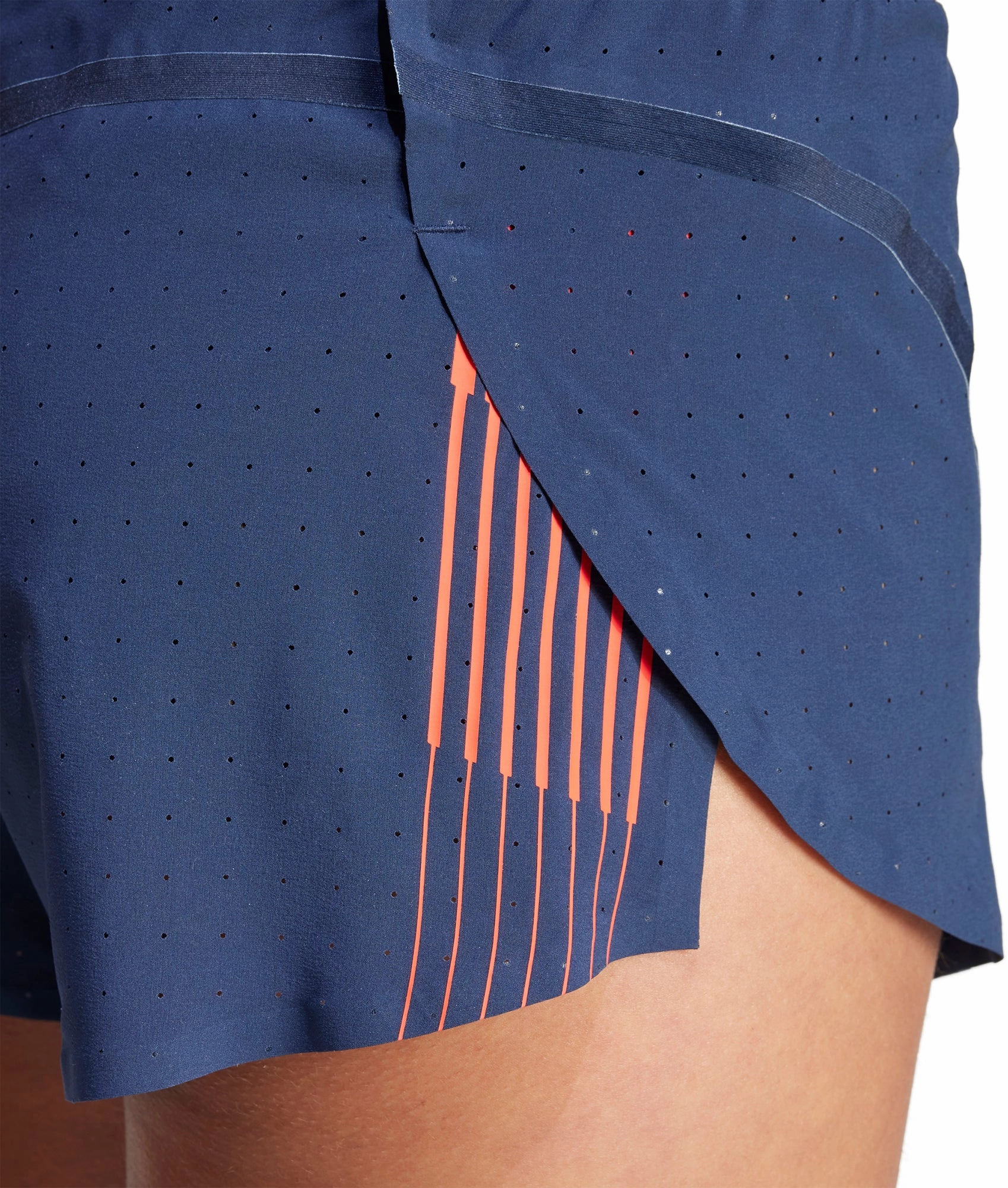 adidas Adizero Team GB Womens Split Running Shorts - Blue Temperature Regulating Tech Quick Adjust Fit