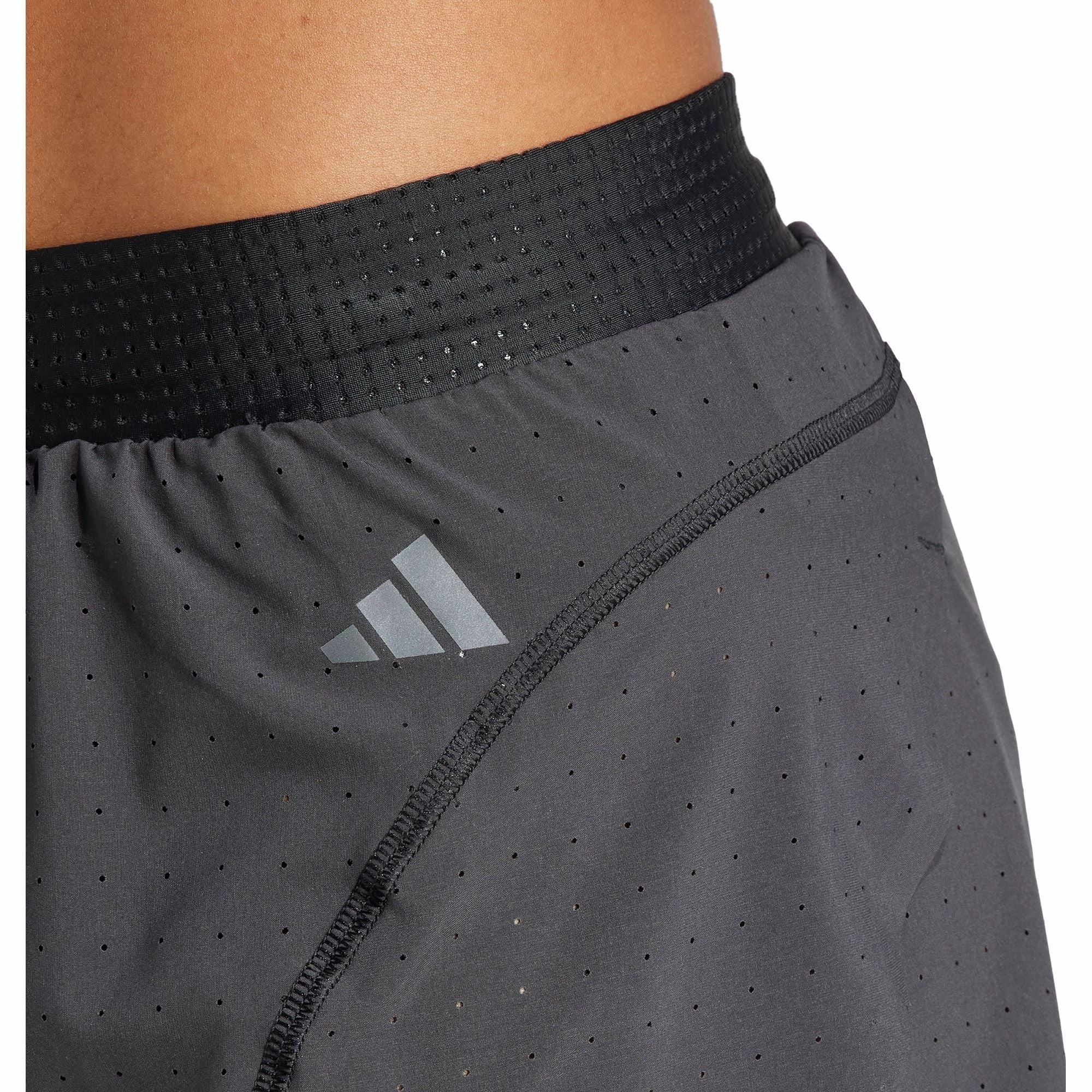 adidas Adizero Womens Split Running Shorts - Black Body Fit