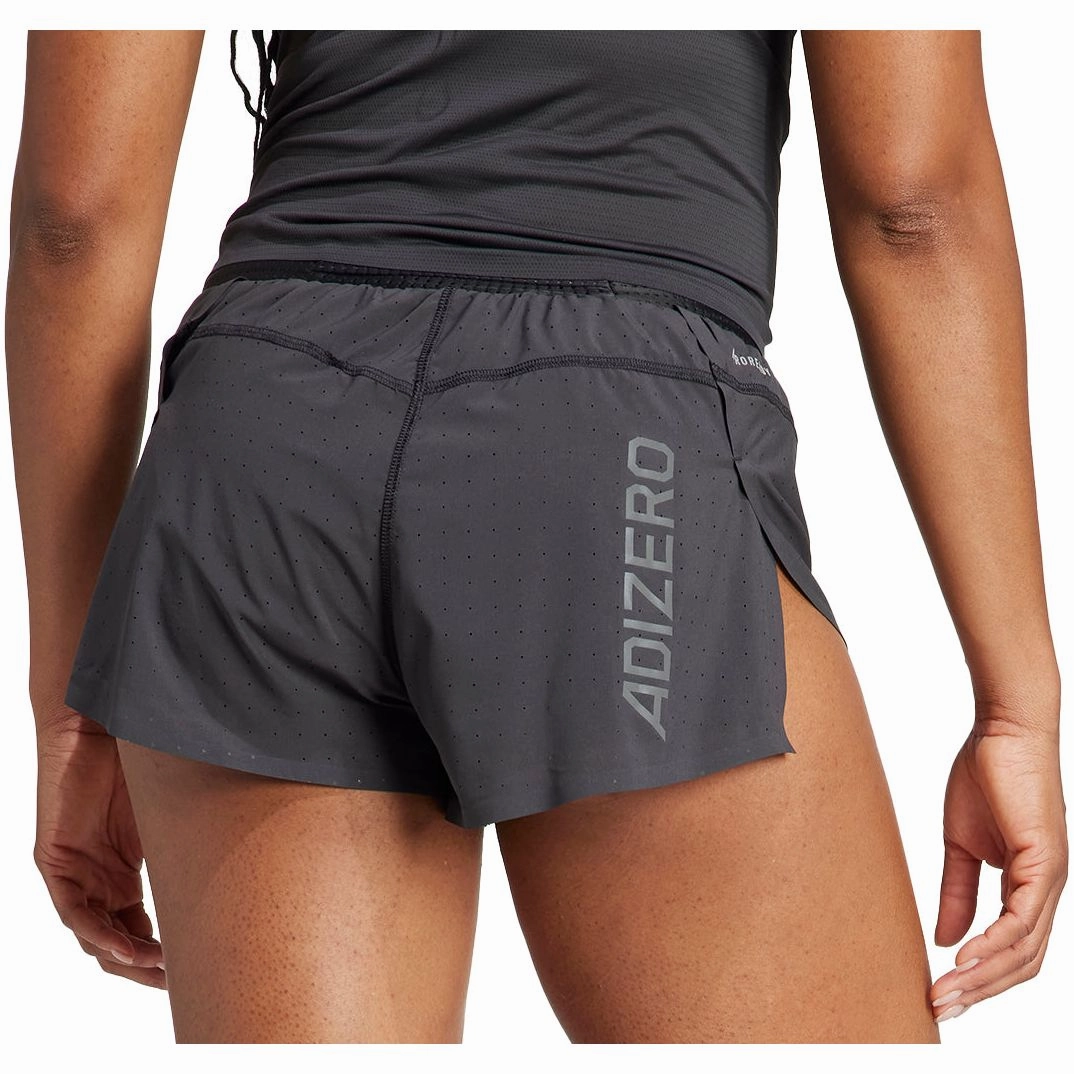 adidas Adizero Womens Split Running Shorts - Black Fun Prints