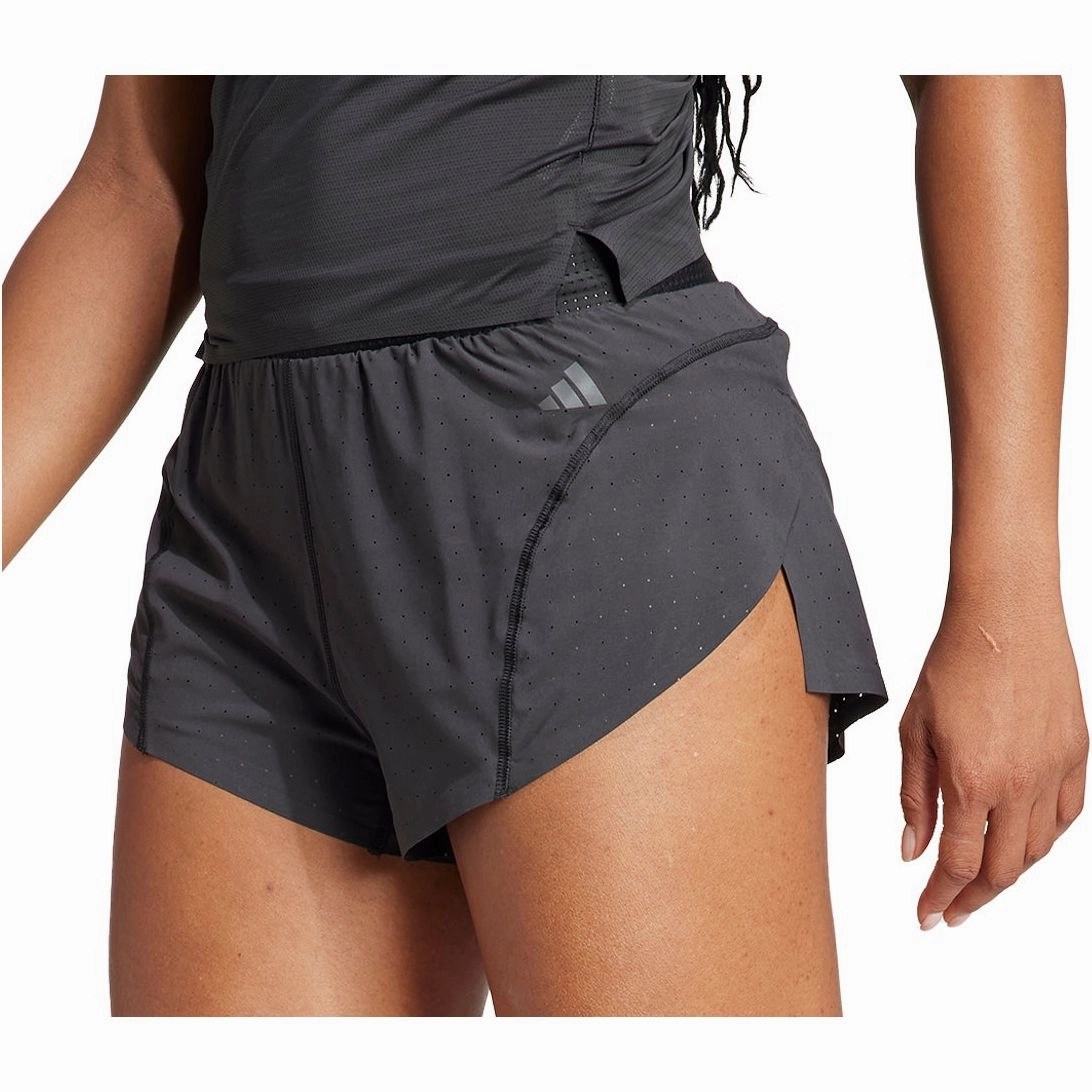 personalized option Casual Fit Wear adidas Adizero Womens Split Running Shorts - Black