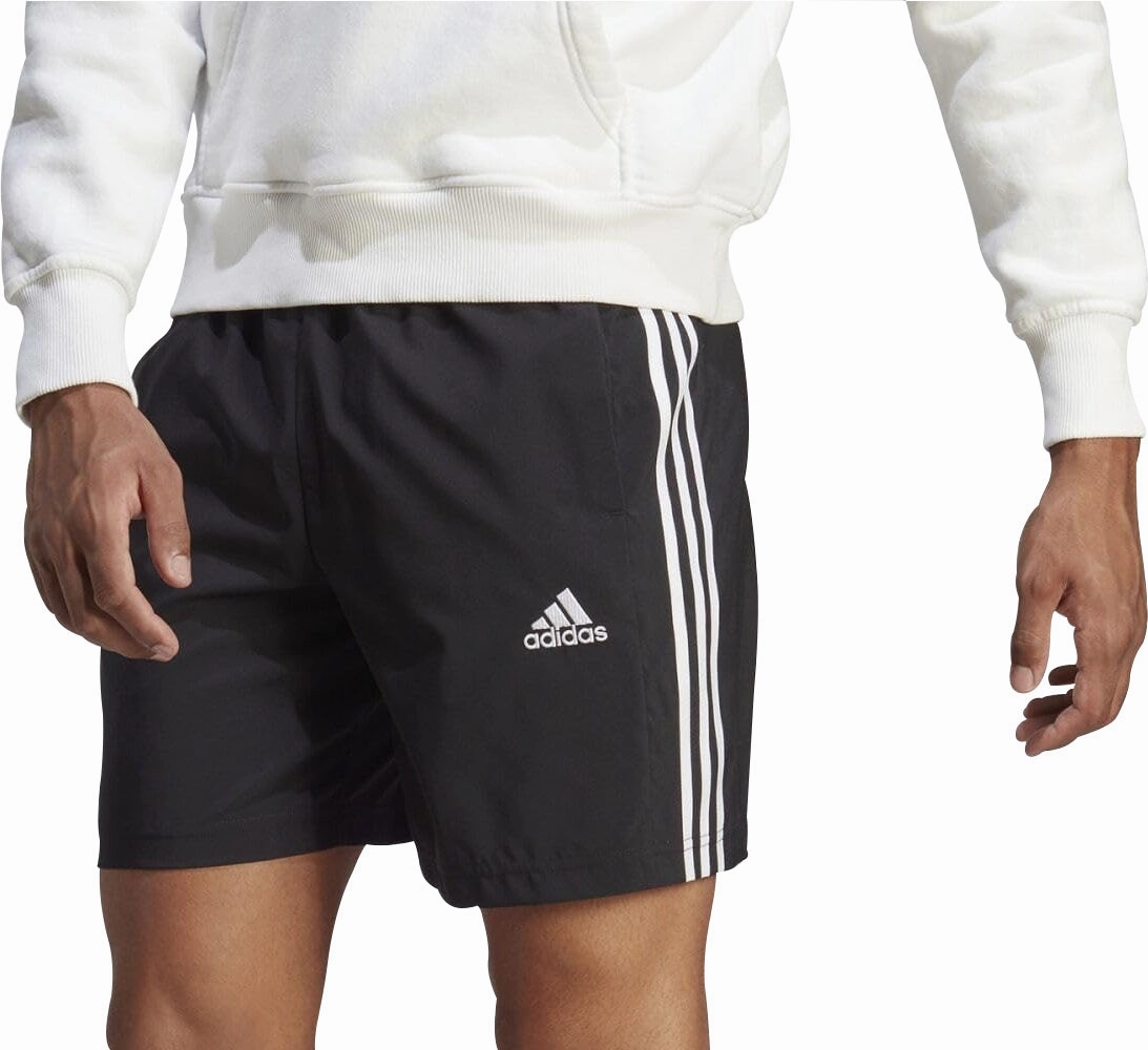 Slim Layer Anti Snag Fabric adidas AeroReady Essentials Chelsea 3 Stipes Mens Training Shorts - Black