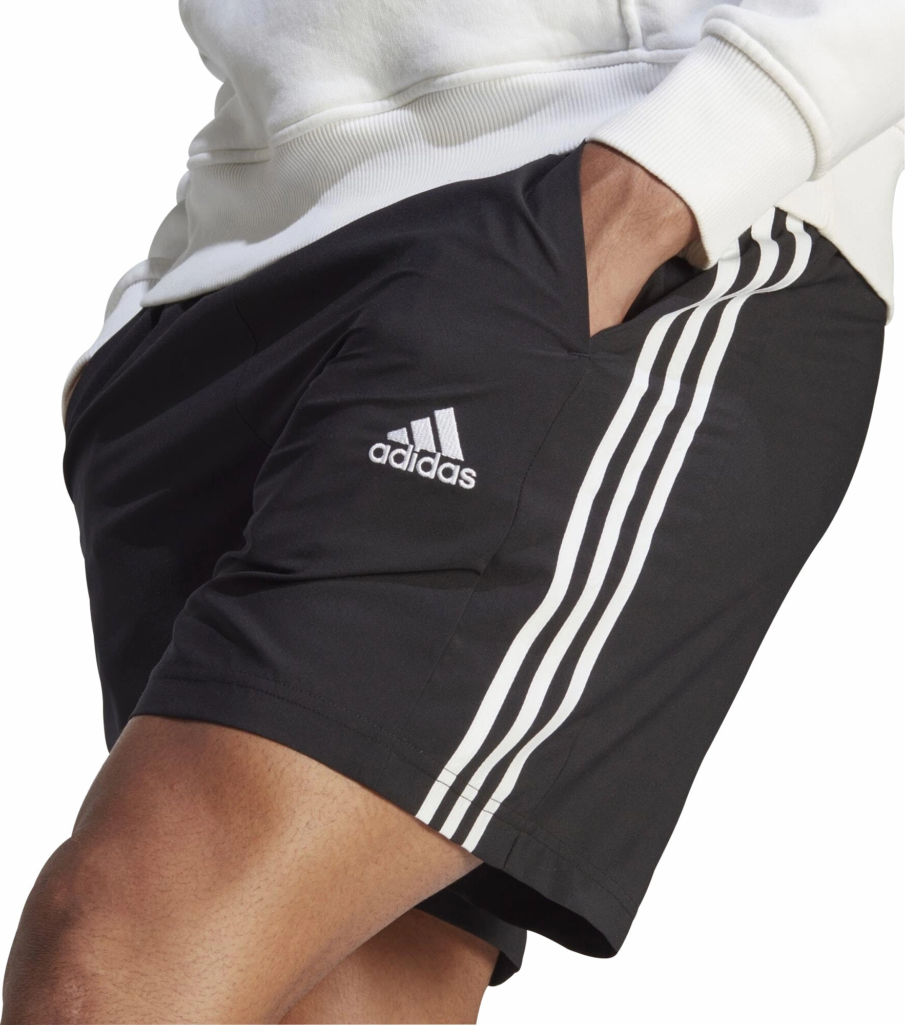 Basic Feel adidas AeroReady Essentials Chelsea 3 Stipes Mens Training Shorts - Black