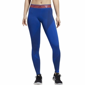 adidas AlphaSkin Graphic Womens Long Training Tights - Blue Versatile Feel
