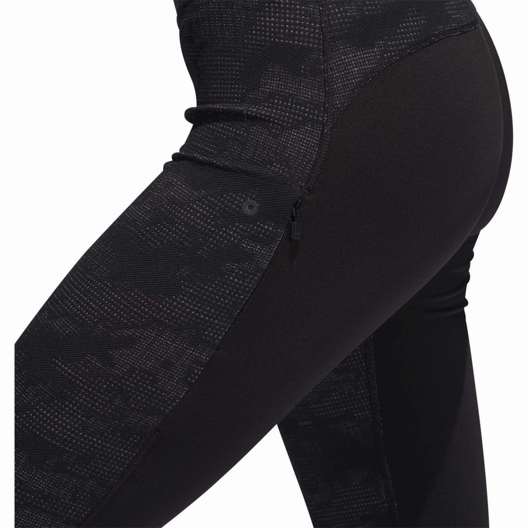 Versatile Layer adidas Believe This Jacquard High Rise Womens Long Training Tights - Black