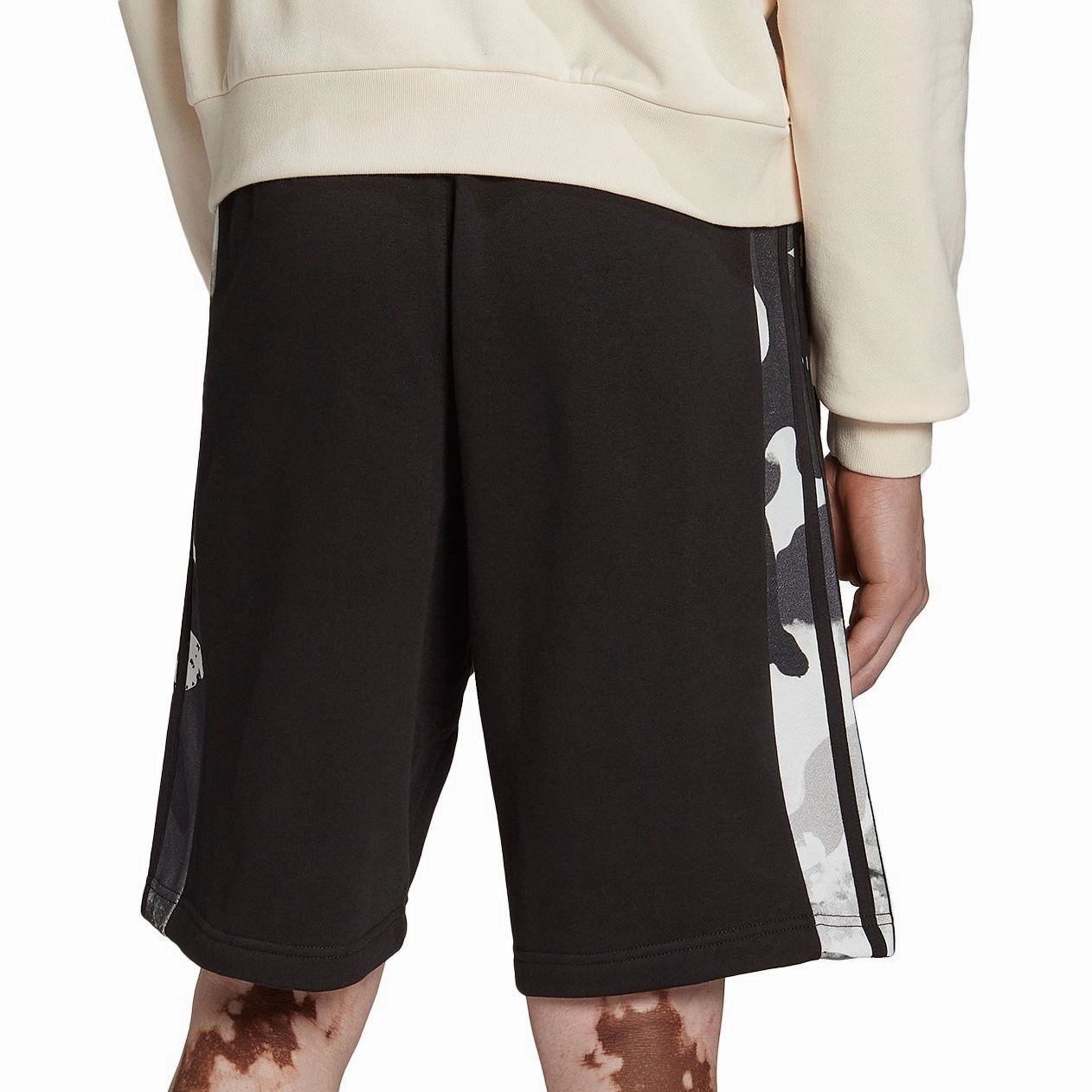 Fun Design poolside fashion adidas Camo 3 Stripes Mens Training Shorts - Black