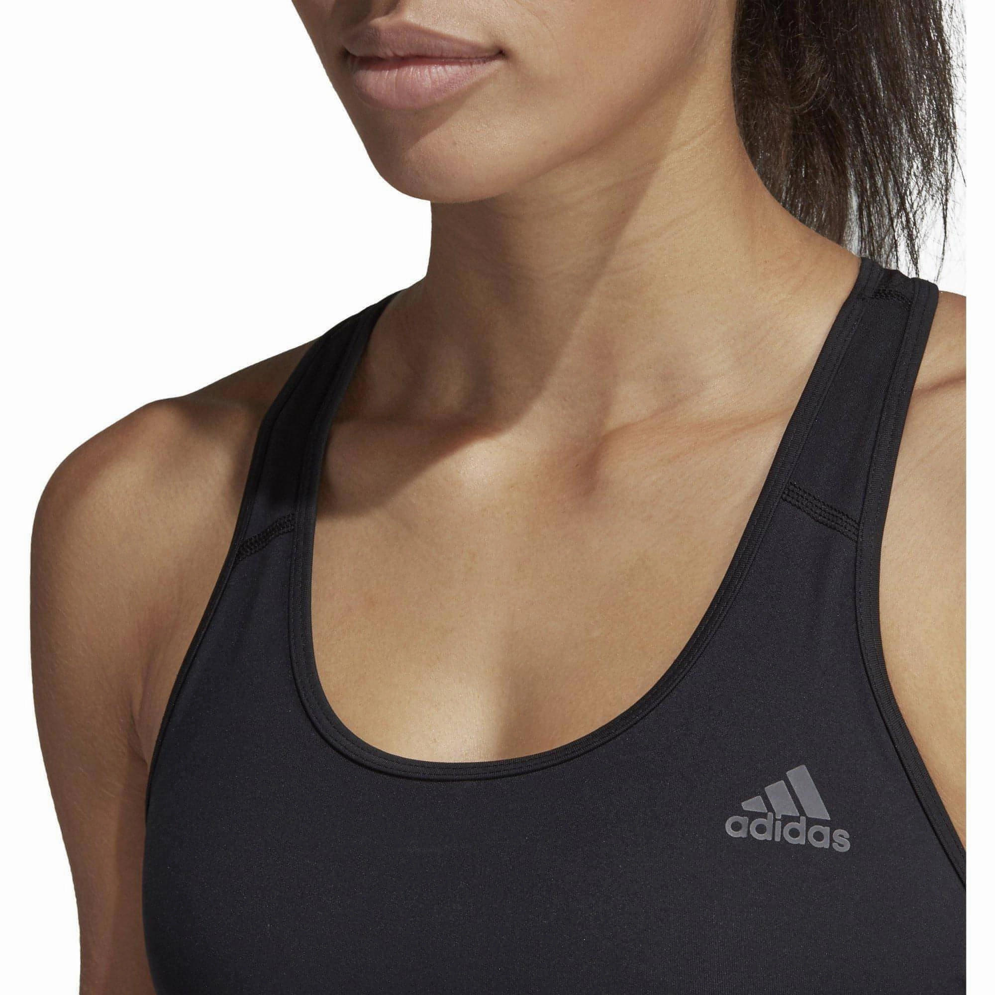 Body-Hugging Fit adidas Don't Rest AlphaSkin Womens Sports Bra - Black