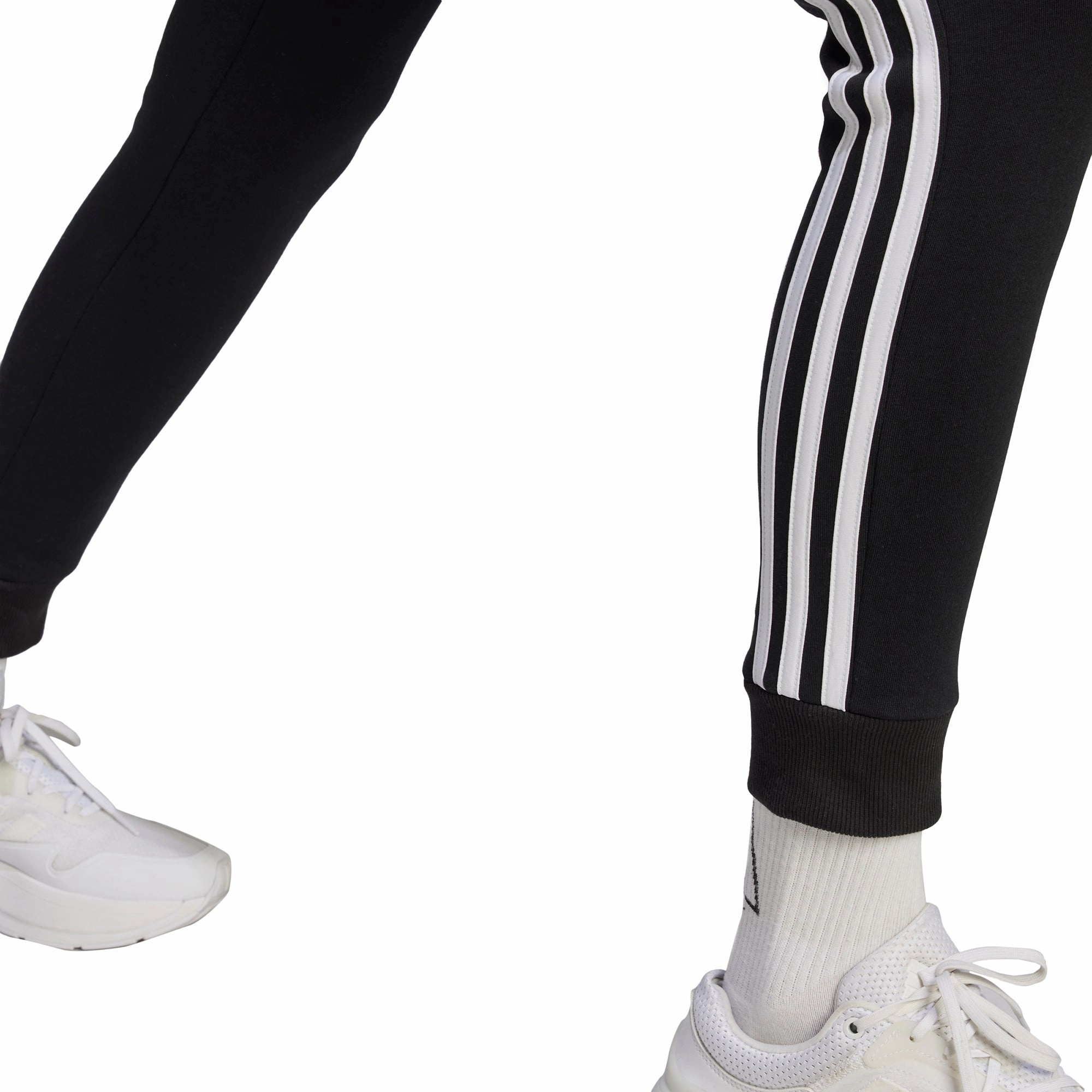adidas Essentials 3 Stripes Womens Fleece Joggers - Black Outdoor Essentials