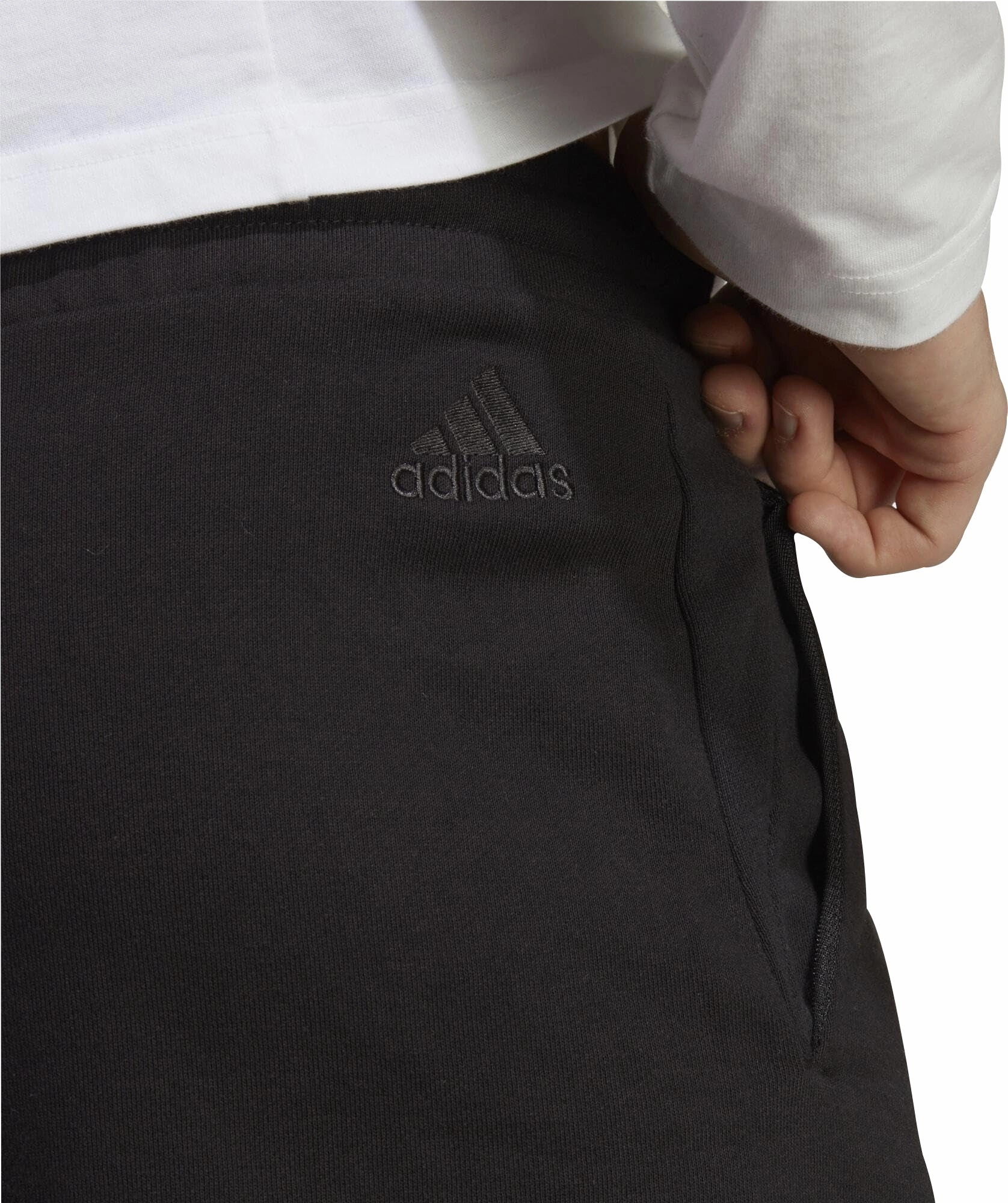 adidas Essentials Big Logo French Terry Mens Training Shorts - Black Skinny Fit Evening Wear