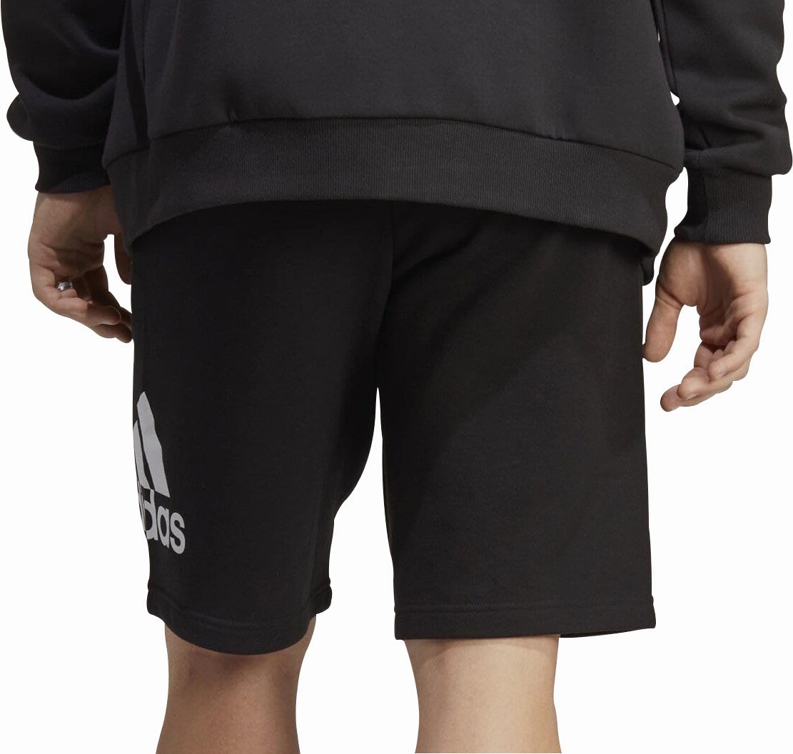Compact Storage Pocket adidas Essentials Big Logo French Terry Mens Training Shorts - Black