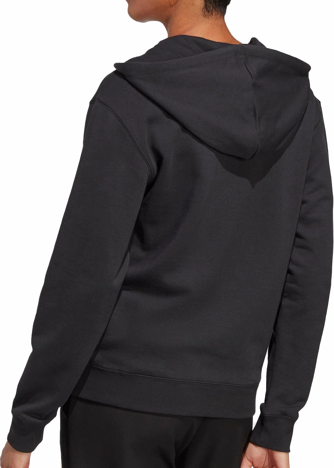 adidas Essentials Linear French Terry Womens Full Zip Hoody - Black Gym Wear Ladybug like
