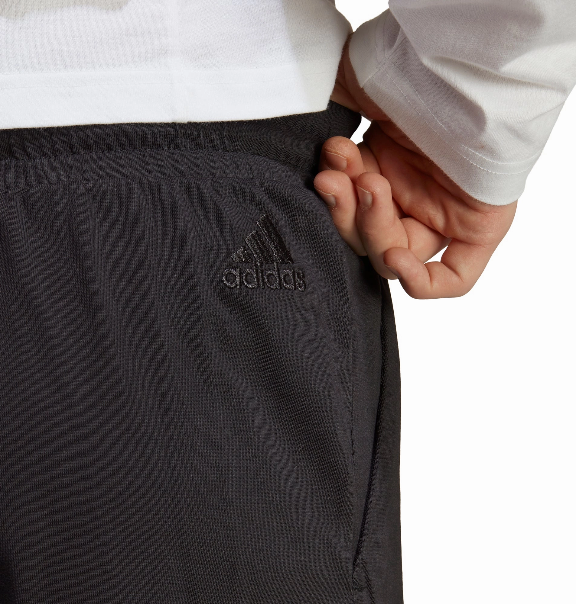 Bonded Seam Technology adidas Essentials Logo Mens Shorts - Black