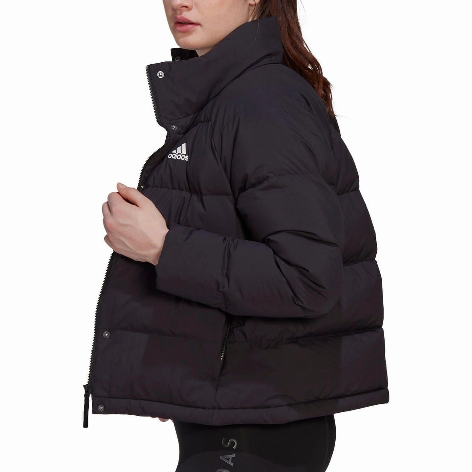 Moisture Wicking Liner adidas Helionic Relaxed Fit Womens Down Jacket - Black