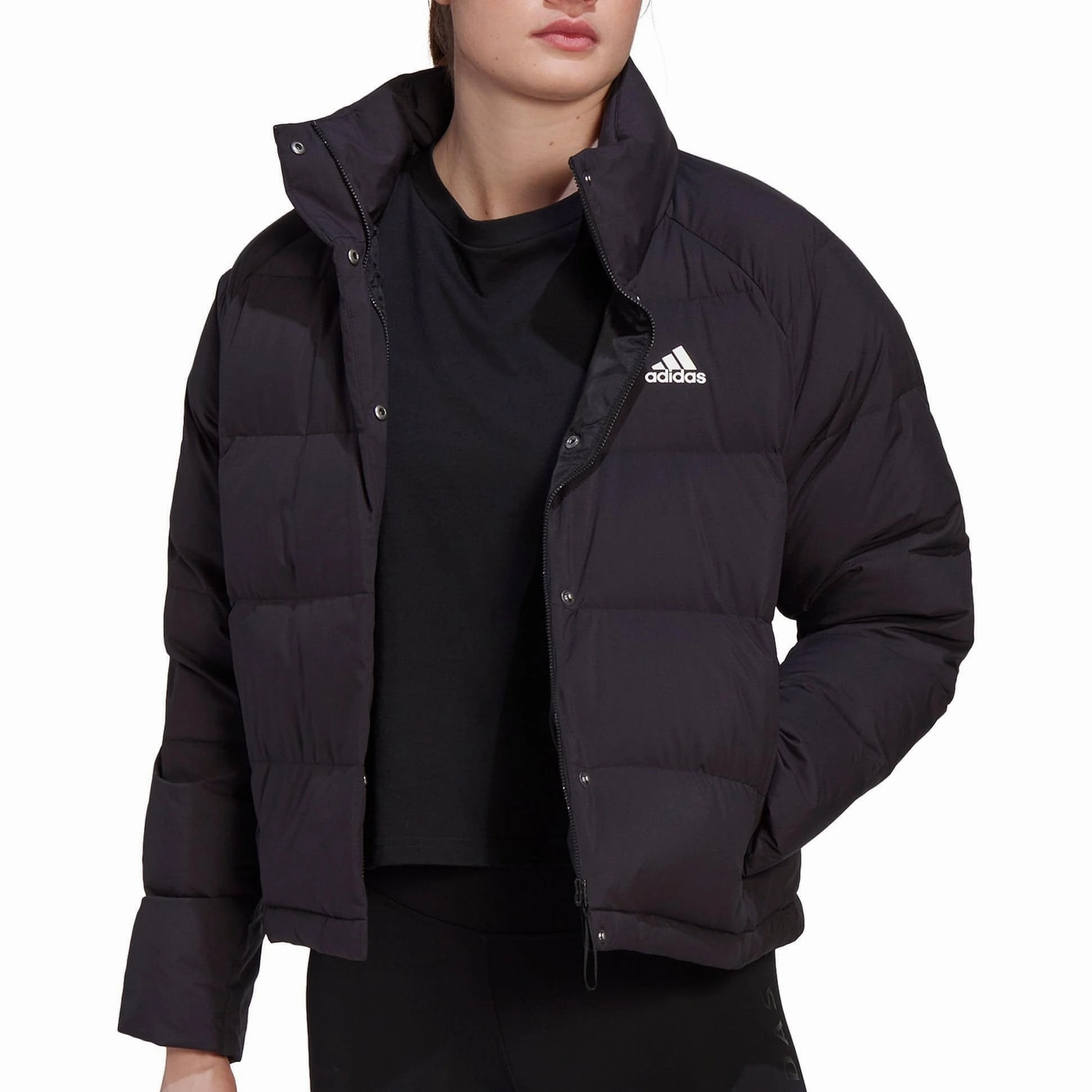 adidas Helionic Relaxed Fit Womens Down Jacket - Black Classic Style