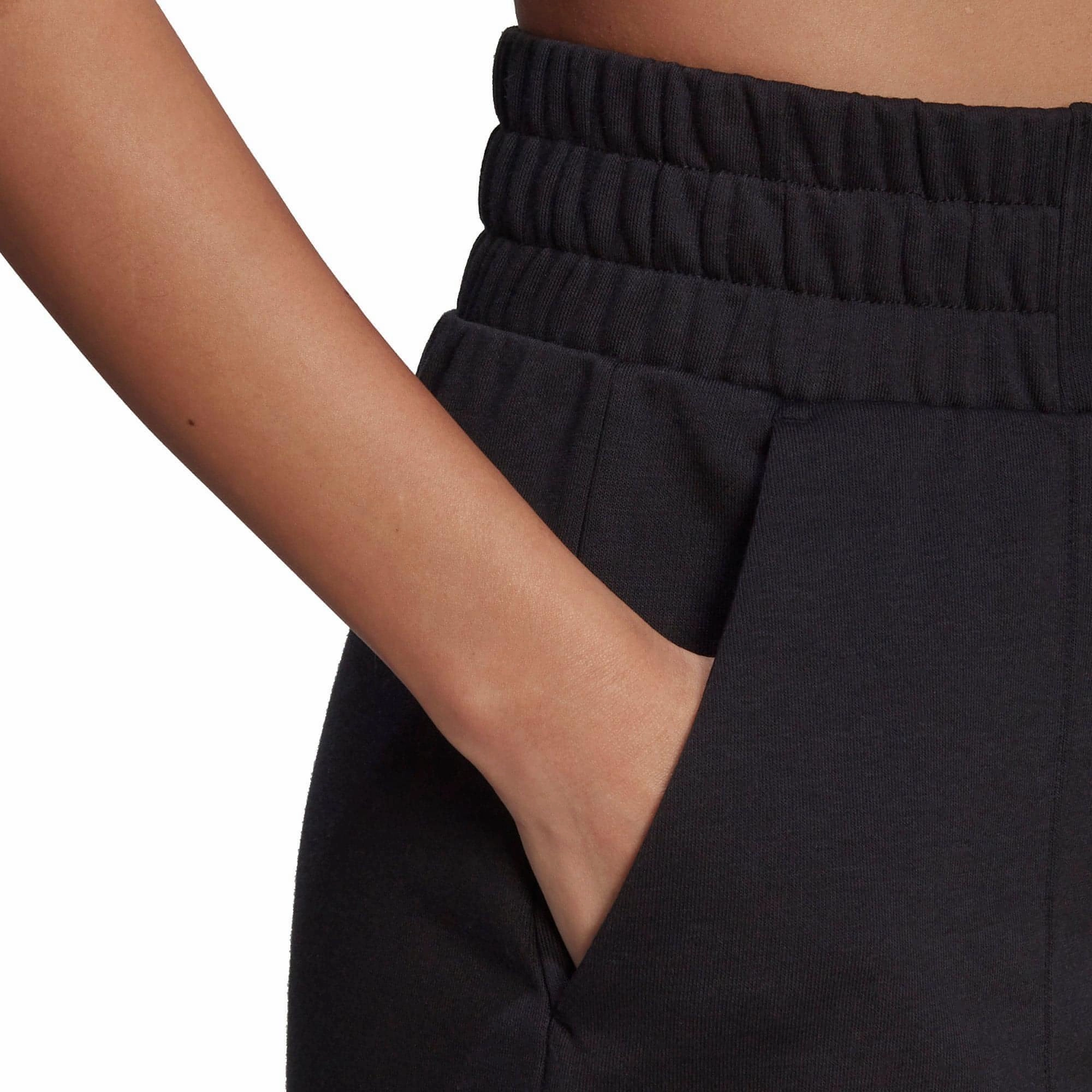 adidas Hyperglam French Terry Womens Training Shorts - Black Multi Directional Flex Comfortable Movement