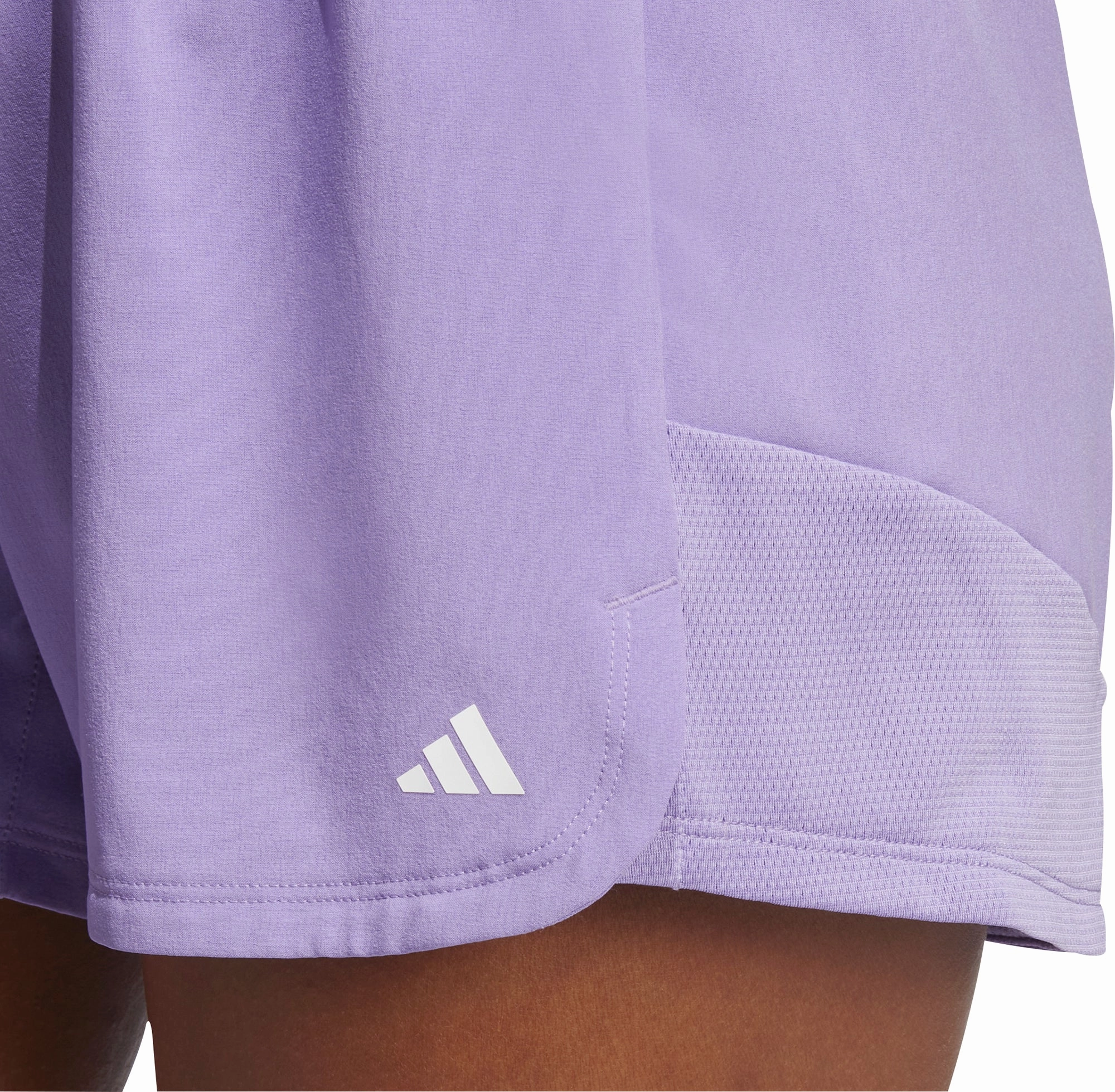 Minimal Waistband adidas Hyperglam Pacer Womens Training Shorts - Purple
