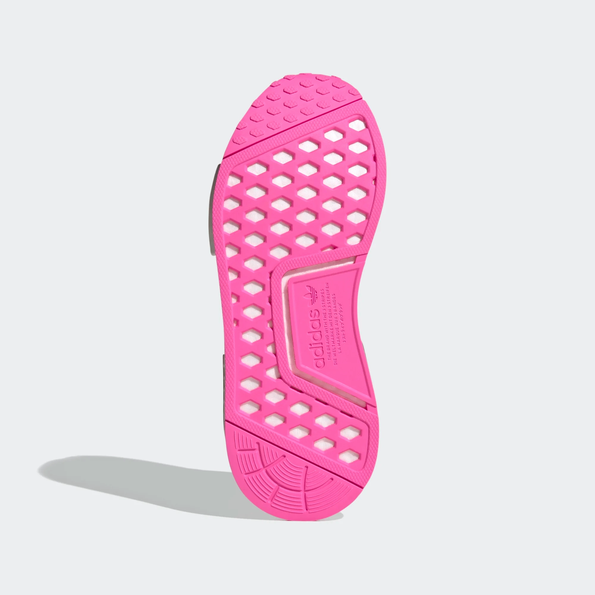 Adidas Kid's NMD R1 Shoes - Cloud White / Screaming Pink Odor Resistant Insole