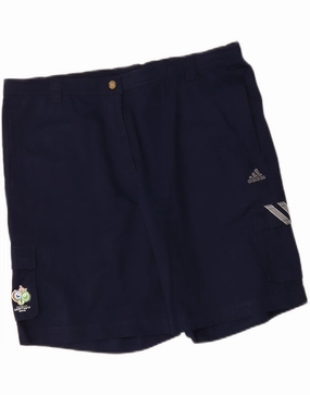 Light Fit Wear ADIDAS Mens Cargo Shorts UK 52 2XL W40  Navy Blue Cotton
