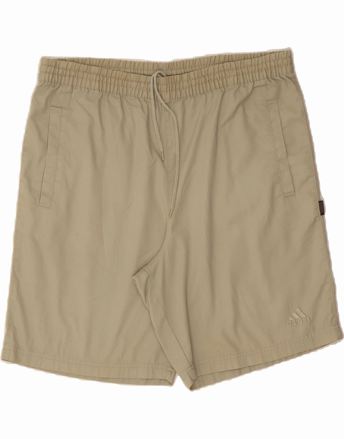 ADIDAS Mens Casual Shorts W36 Large Beige Polyester Motion Support
