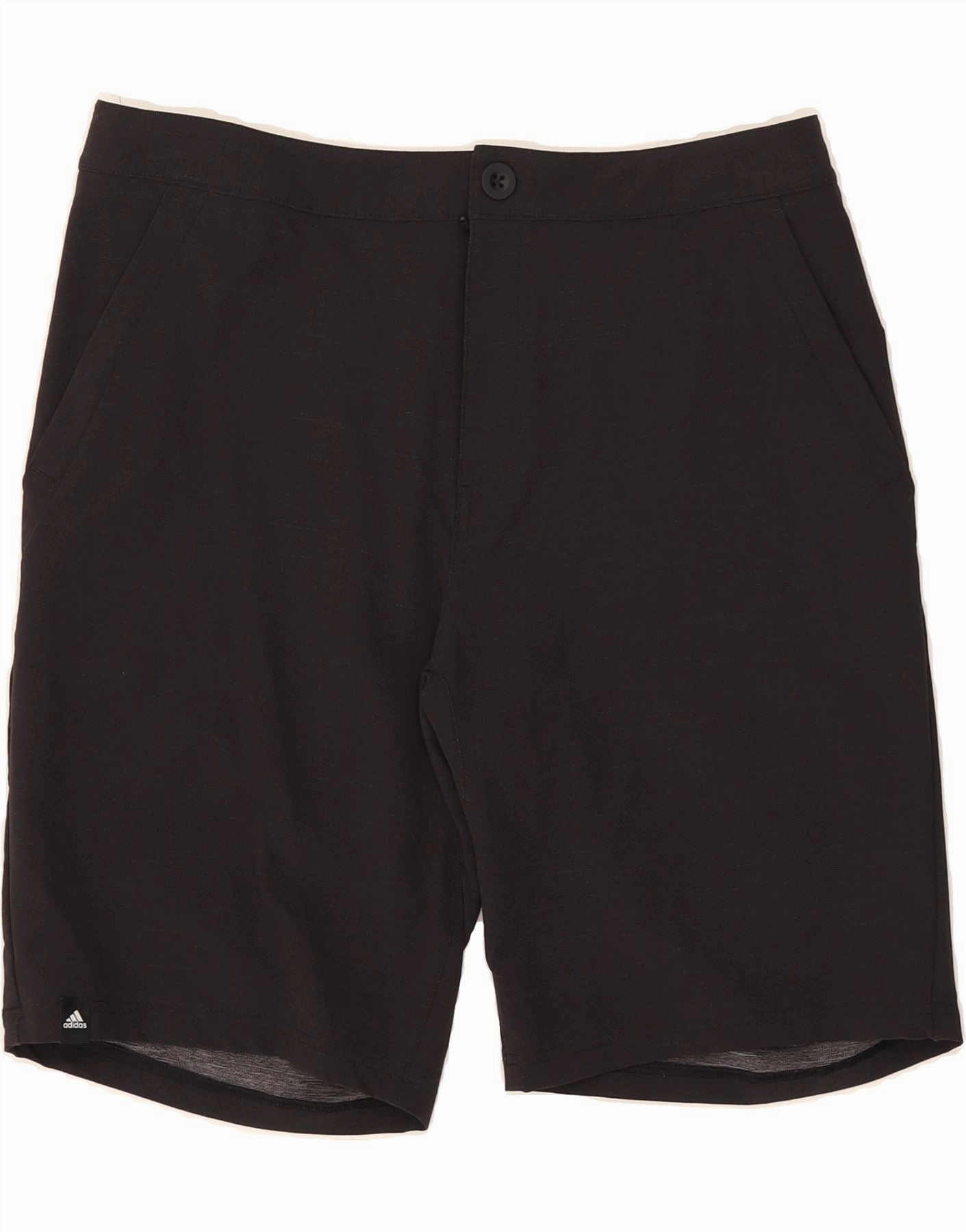 hang dry ADIDAS Mens Chino Shorts Medium W34 Black Polyester