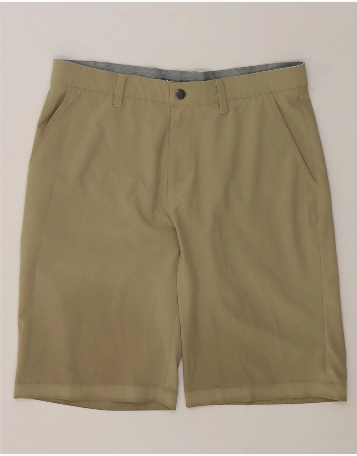Body Friendly Durable Feel ADIDAS Mens Chino Shorts W32 Medium Green Polyester