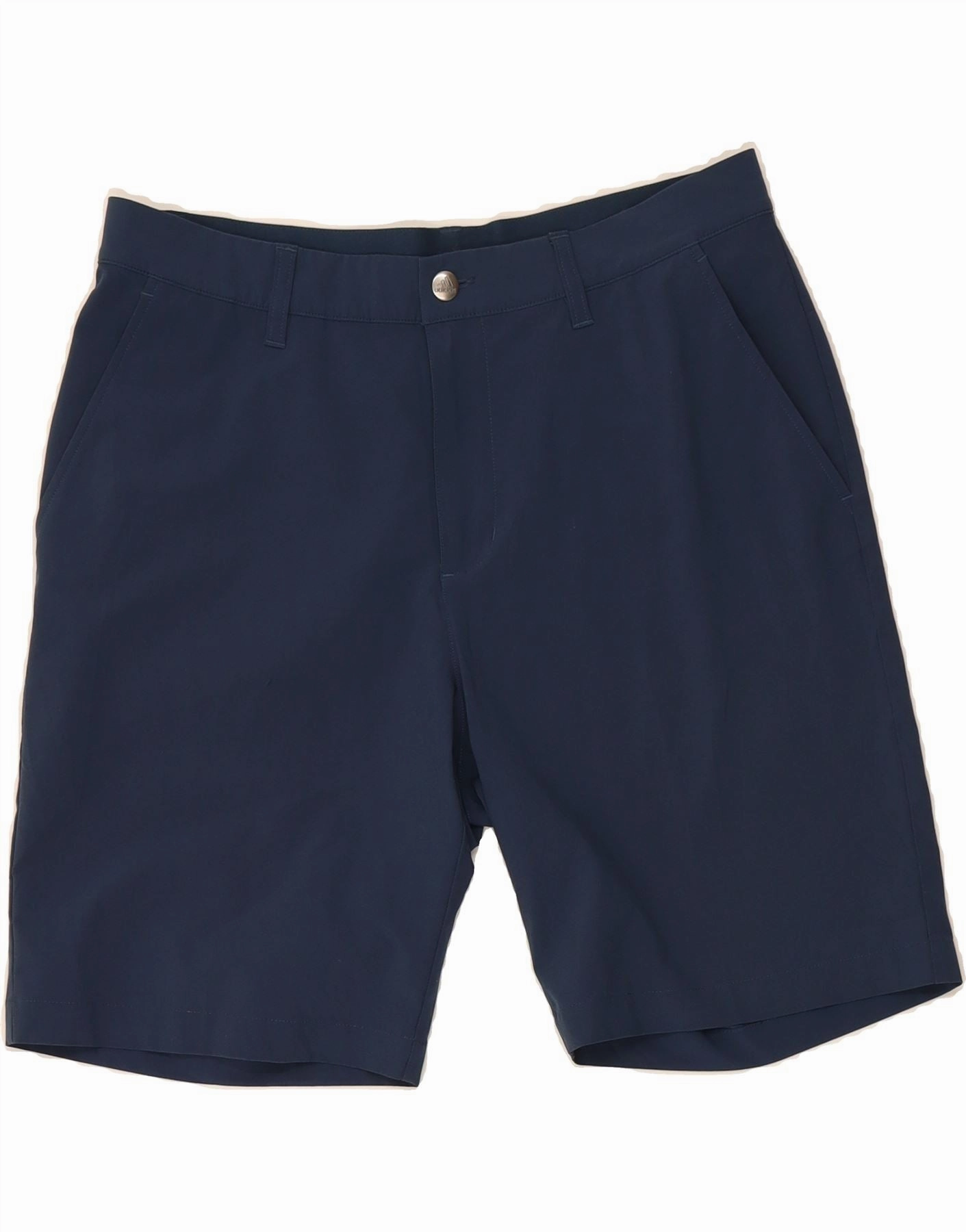 Abrasion Defying Knee Patches All Day Wear Fit ADIDAS Mens Chino Shorts W32 Medium Navy Blue Polyester