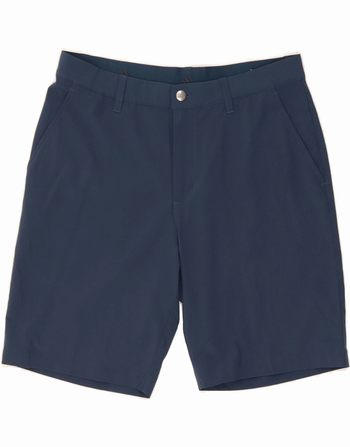 Quick Fit ADIDAS Mens Chino Shorts W32 Medium  Navy Blue Polyester
