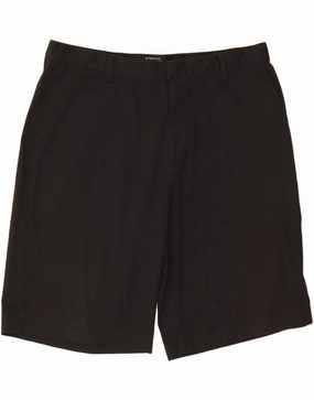 ADIDAS Mens Chino Shorts W38 XL Black Cotton Wrinkle Free Fabric
