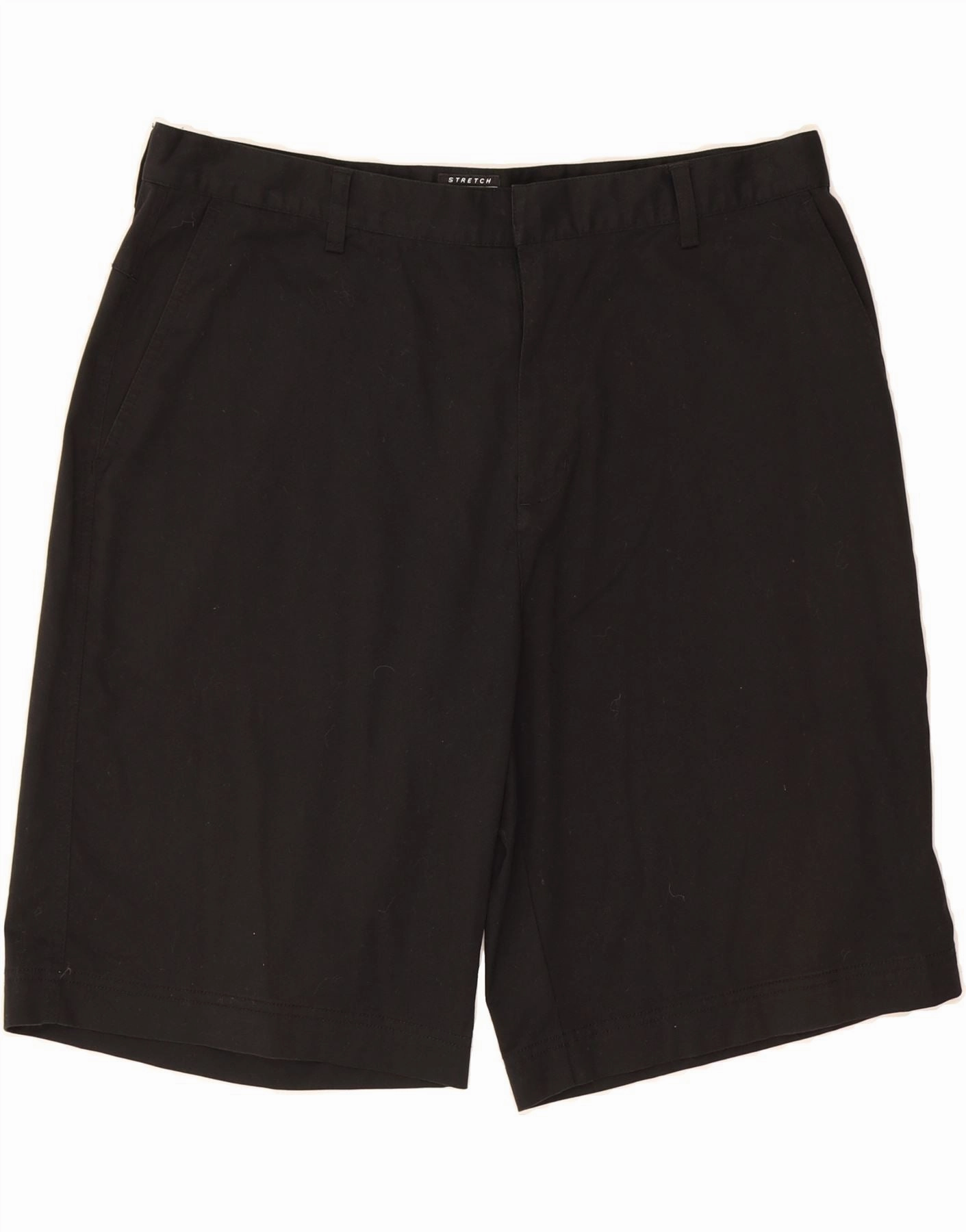 ADIDAS Mens Chino Shorts W38 XL Black Cotton Wrinkle Free Fabric